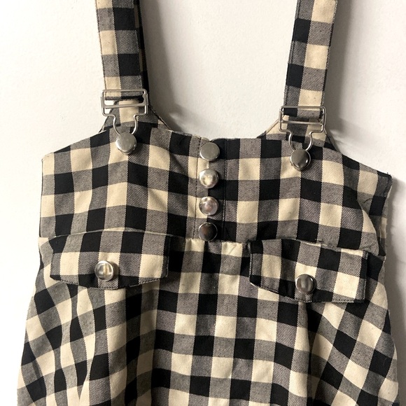 Hot Topic Plaid Jumper with Bow - Picture 2 of 4